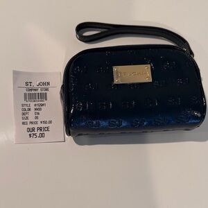 St. John Shiny Black Cosmetic Bag